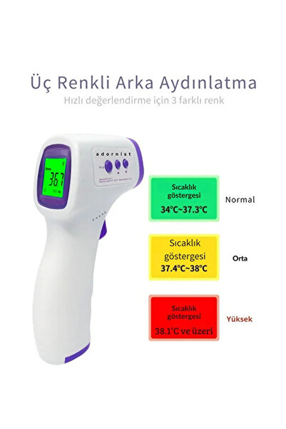 Omelya Store Temassız Dijital Ateş Ölçer | Alından ve Vücuttan Ölçüm, Hızlı v...
