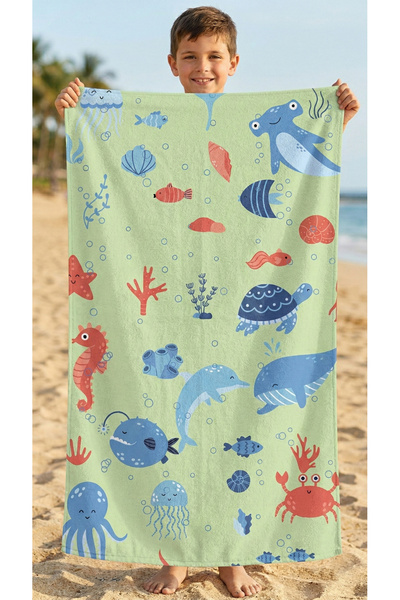 PANCHY CANKY Patterned Beach Towels 75X150 cm Soft Set of Cotton Large Size S...