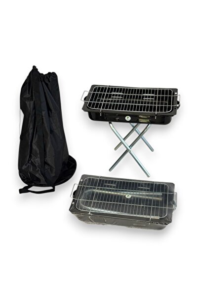 pratikoutdoor Portatif Katlanır Ayaklı Emaye Mangal - Çantalı - 44x27cm Küçük...