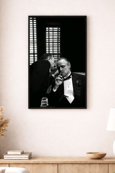 BuzzDesigns The Godfather Don Vito Corleone Poster Tablosu (Çerçeve Seçenekli)