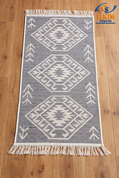 cs ilkim Kilim Çift Taraflı Modern Desenli Yıkanabilir Pamuklu Dokuma 1. Kali...