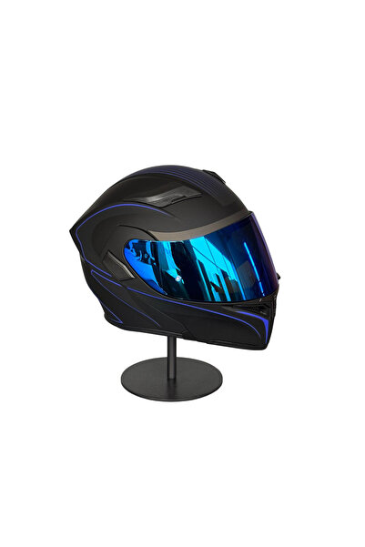 scharf 902 Çene Açılır Motosiklet Kaskı – Güneş Gözlüklü (DarkBlue Vizörlü) H...