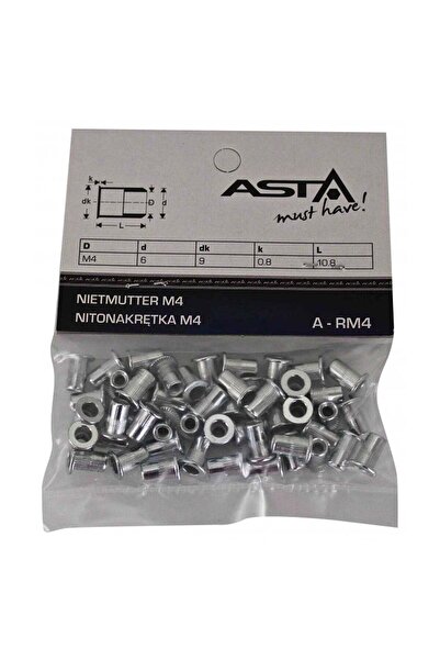 GLOBAL TOOLS SET 50 PIULITE NITUIBILE M4 DIN OTEL - NITURI FILETATE