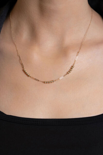 Bayar Gold 14 Ayar Altın Ataş Toplu Zincir Kolye