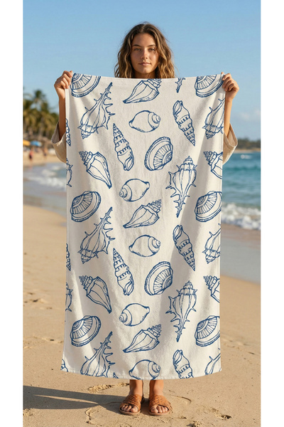 PANCHY CANKY Patterned Beach Towels 75X150 cm Soft Set of Cotton Large Size S...