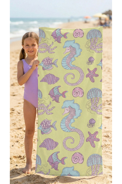 PANCHY CANKY Patterned Beach Towels 75X150 cm Soft Set of Cotton Large Size S...