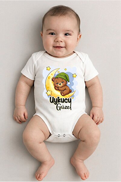 SEDİRLİ قميص أبيض بأكمام قصيرة بتصميم جميل مطبوع من بيبي زيبين برقبة دائرية ل...