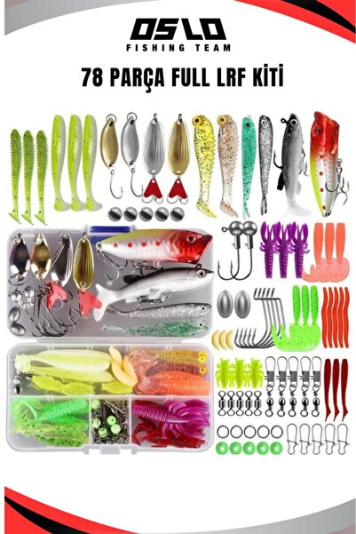 Oslo 78 Parça Tam Takım Tatlı Ve Tuzlu Su Maket,Silikon,Kaşık,Kanca Lrf Olta ...