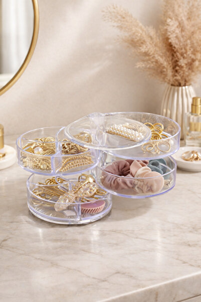 YzHome Rotating Drawer Jewelry Buckle Organizer, In-Cabinet Desk Organizer