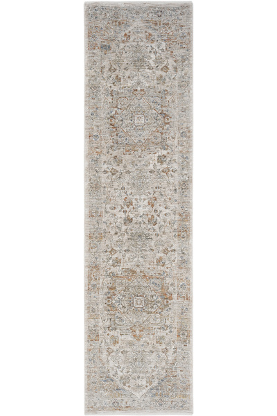 Cool Halı Prime Bej Kahverengi Uzun Vintage Yumuşak Desenli İnce Yazlık Antre...