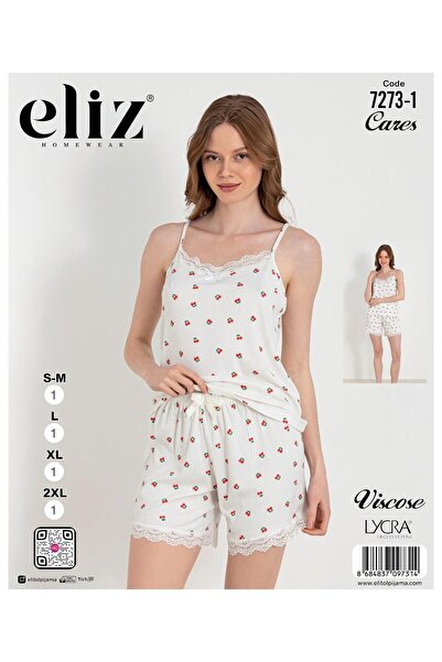 MYS GRUP TEKSTİL Women's Y Soft-Textured Pajama Set with Rope Straps and Shor...