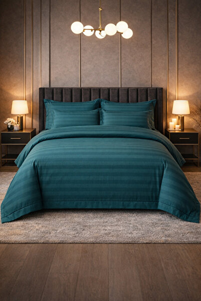 Damask Bed Linen 4-Piece Set 180x200 with Elastic +25cm Extra, Hotel Cotton, Pillowcases 55x80 miniatura 3