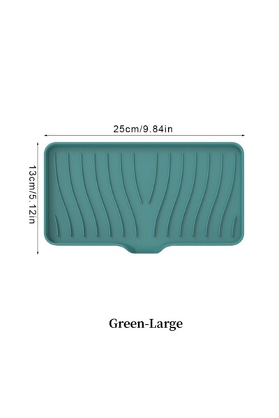 Choice6 علبة صابون سيليكون كبيرة خضراء اللون، عبوة واحدة، صينية حوض مانعة للا...