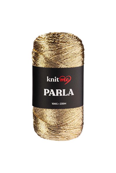 knitme Parla Açık Altın Simli Çanta ve Aksesuar Örgü İpliği