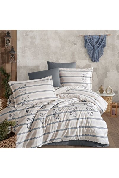 Clasy Σετ Διπλό Σετ παπλωματοθήκης με κέντημα κλαδιού, Home, Eva