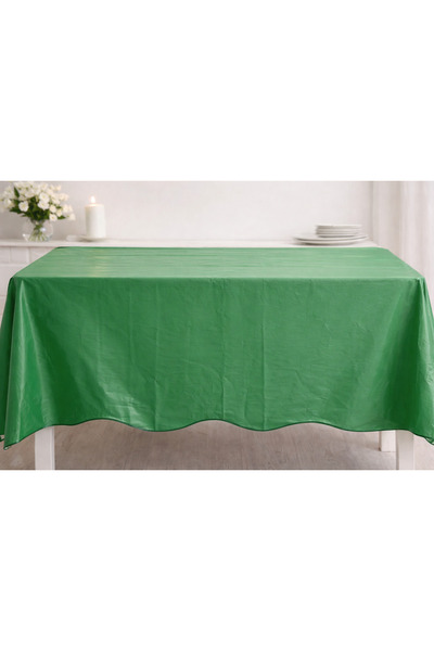 Happyewent Plain Green Party Tablecloth 120X180 cm – Green Plastic Tablecloth