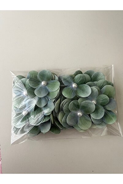 labella hediyelik İncili yapay ıslak ortanca çiçeği 50 adet(yaprak)