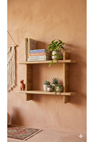 ÖZDAL Ev Dekorasyonu İçin Fonksiyonel MDF Duvar Rafı - Bitki ve Biblo Standı