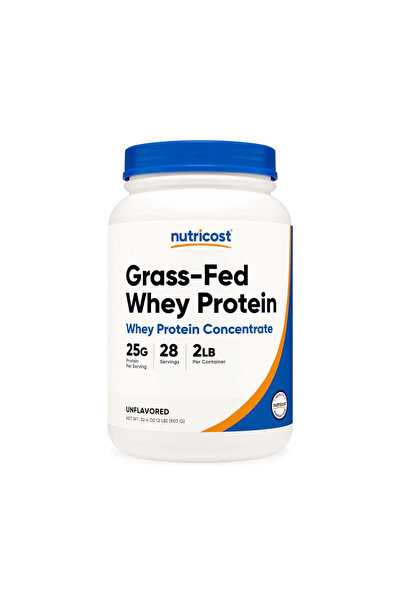 Nutricost مركز بروتين مصل اللبن من أبقار تتغذى على العشب، 2 رطل - غير معالج ح...