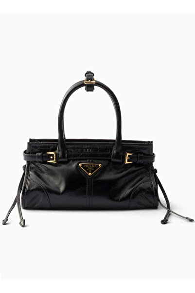 pradas حقيبة ميني بوني ذات المقبض العلوي من جلد