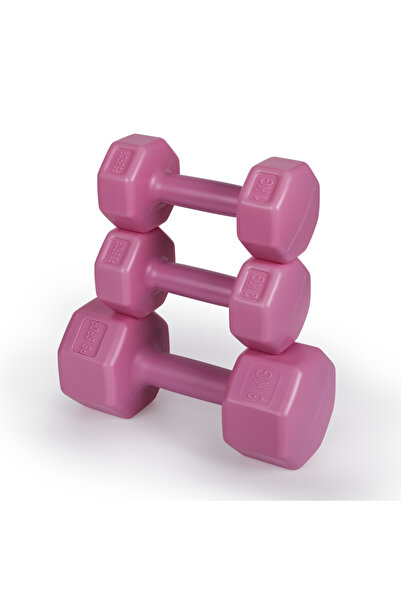 PS SPOR 1Kg,2Kg,3Kg Pembe Renk Dambıl,Fitness ve Kardiyo Seti