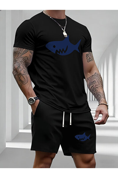 LAVİTTA Fi̇ash Shorts T-Shirt - Shorts and Top Tracksuit Set B Printed O Over...