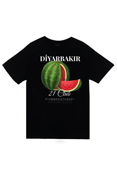 fame-stoned ديارباكير - 21 - سورلار - كاربوز - سيتي مطبوع تي شيرت أسود للجنسي...