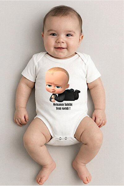 SEDİRLİ قميص أبيض بأكمام قصيرة بتصميم باترون بيبي مطبوع بيبي زيبين برقبة دائر...