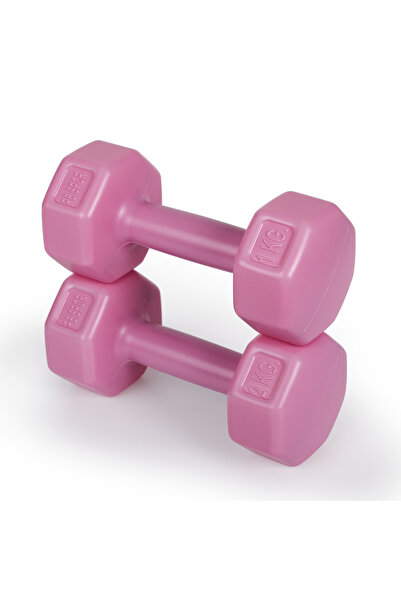 PS SPOR 1Kg ve 2Kg Pembe Renk Dambıl Set (Kardiyo antrenmanları için uygundur)