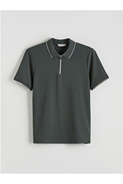 LC Waikiki تي شيرت رجالي من M1 SEZON بياقة بولو باللون البترولي