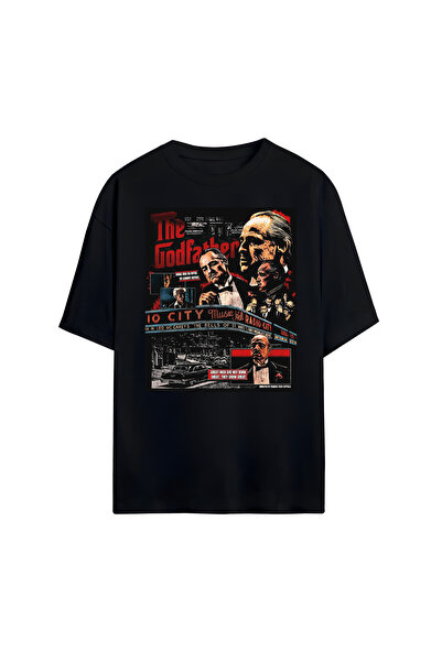 STİL-X The Godfather Μπλουζάκι Unisex με στάμπα, 100% βαμβακερό, Oversize