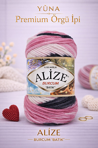 Alize Burcum Batik Örgü İpi Bebekler İçin Atkı Bere Battaniye Örgü İpi 1602