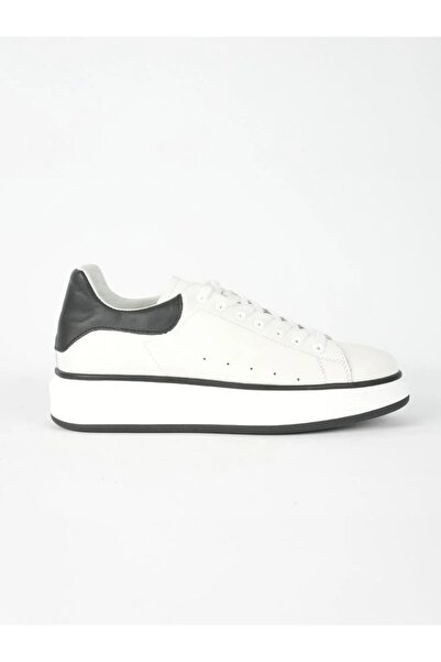 MARCOMEN 21028 152-21028 Leather Casual Shoes White Black Daily Shoes