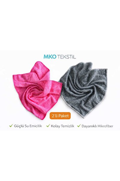 MKO KİREÇLİ VE YAĞLI YÜZEYLER İÇİN 40 X 40 MİKROFİBER SİMLİ OVMA BEZİ 2'Lİ PAKET
