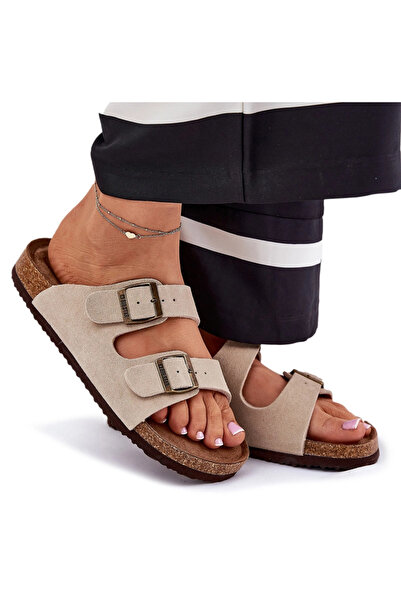 Big Star Shoes Papuci de damă din piele întoarsă cu catarame Big Star RR274A3...