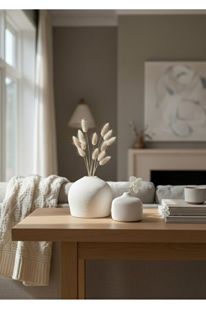 Atelier Purepool Textured Irregular Vase White 14X14