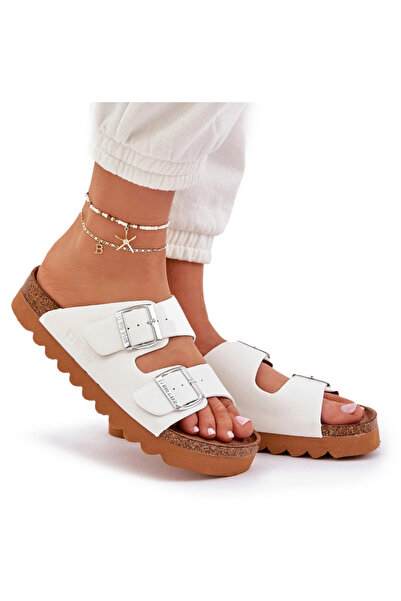 Big Star Shoes Papuci clasici de damă Big Star LL274480 alb 37