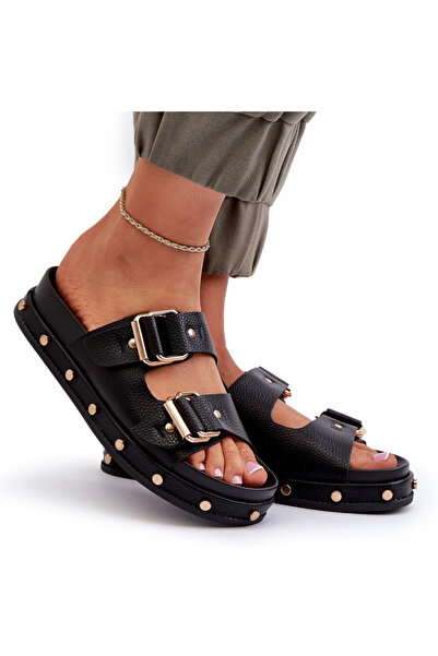 Big Star Shoes Sandale cu platformă pentru femei Big Star NN27402 Negru 41