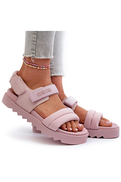 Big Star Shoes Sandale cu platformă pentru femei Big Star NN274753 Roz 39