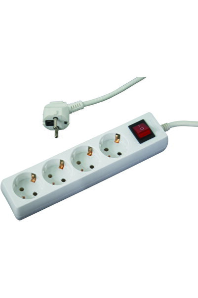 MAKALON Power Strip 4 sockets 5.0mx1.5mm with switch
