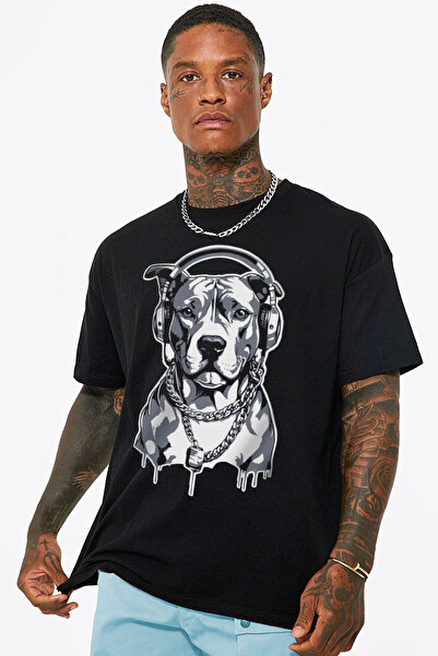 ROCKANDROLL Tricou pentru bărbați Kolyeli Pit supradimensionat negru