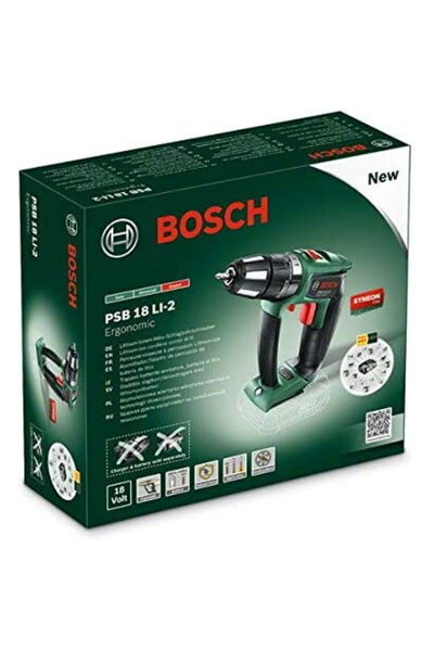 Bosch PSB 18 LI-2 Ergonomic 18V 2x Li-Ion Black-Green Drill