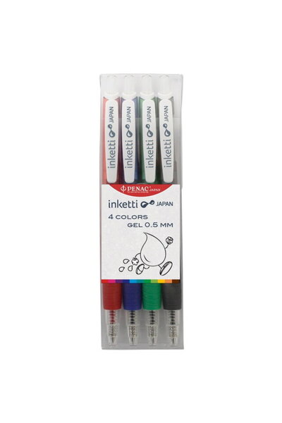 PENAC Set of 4 Gel Pens Inketti - Assorted Colors