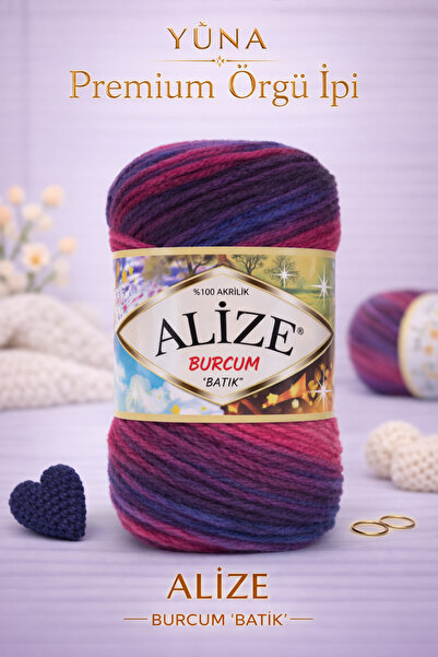 Alize Burcum Batik Knitting Yarn for Babies Scarf Beanie Ba Blanket Rgü Yarn ...