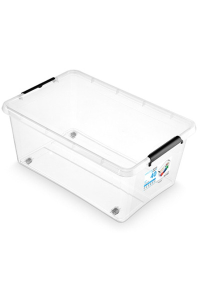 Orplast Recipient din plastic cu capac, transparent, cutie simplă - capacitat...