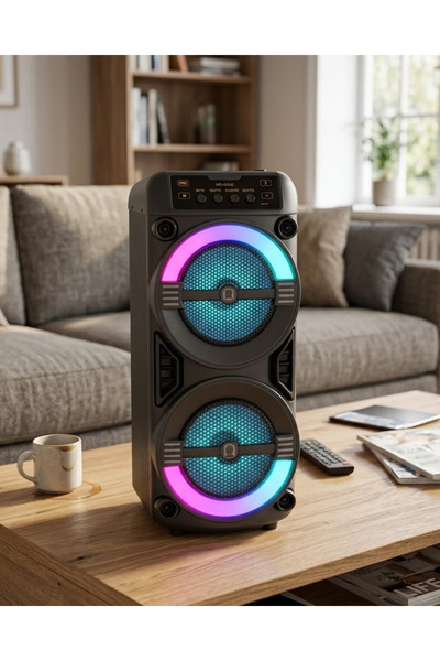 çınar toptan ticaret Taşınabilir Bluetooth Hoparlör RGB Işık Efektli Stereo Ses