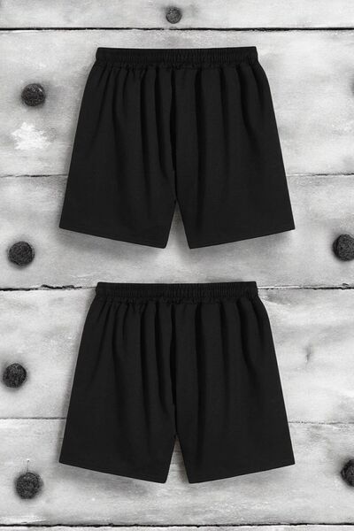 TORUK MAKTO Σετ 2 τεμαχίων Unisex Σορτς από χτενισμένο βαμβάκι σε κανονική, ά...