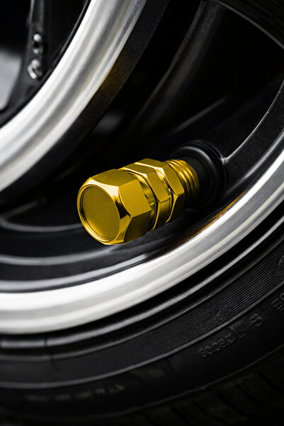 Nicevia Aluminum Hexagonal Valve Cover 4-Piece Yellow Valve Cover