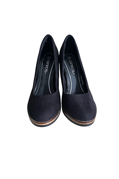 Sprox Pantofi damă cu toc Sprox, platformă 1,5 cm, toc 10 cm, material textil, pantofi eleganți damă