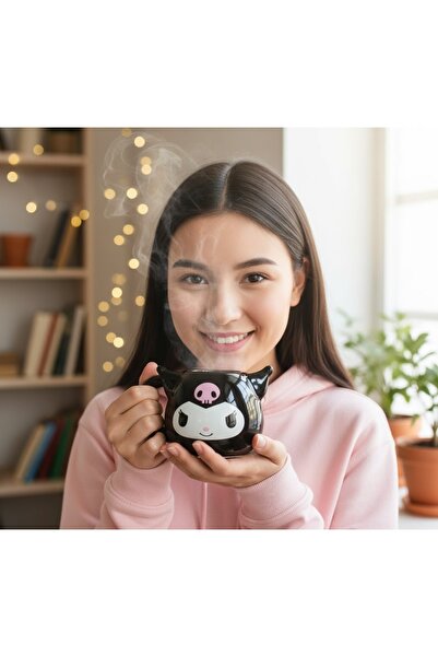 Kuzey Tacı Kuromi Designed Ceramic Mug – Special Character Themed Cartoon Cha...